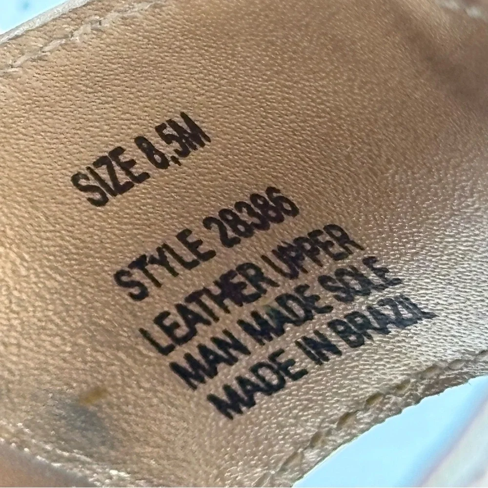 Lilly Pulitzer Aria Wedge Sandals Metallic Gold Cork Heels Size 8.5